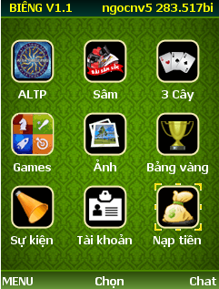 Biêng Online - Chơi là say - Tiền đầy
tay
